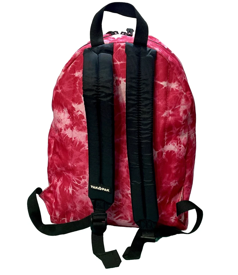 YAK PAK DELUXE Mochila de Estudante Bolsa de Ombro RARA Rosa Tie Dye Bolsos Escolares - Imagem 4 de 4