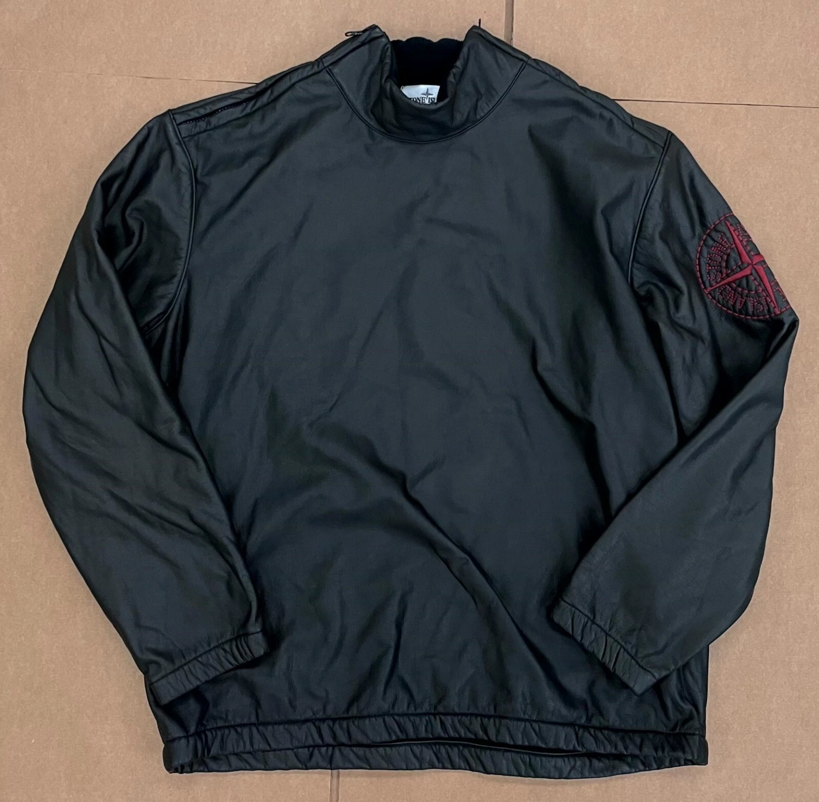 GIACCA PULLOVER STONE ISLAND GORE TEX INFINIUM LIGHT CAPISPALLA NERA ROSSA XXL (53