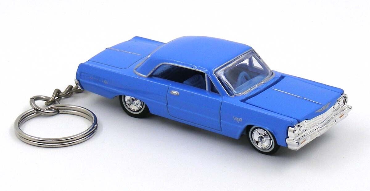 1964 Chevy Impala SS Blue Chevrolet Key Chain Ring Fob Keychain