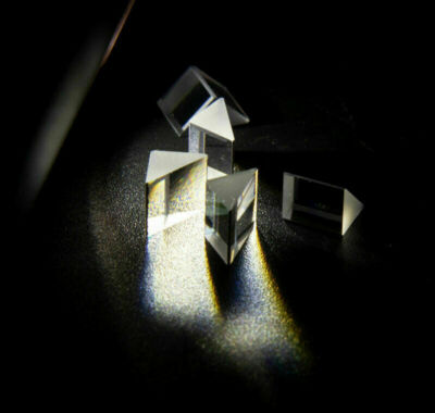 30PCS 5x5x5mm Optical Triangular Glass Prism For Optics Light Science Experiment