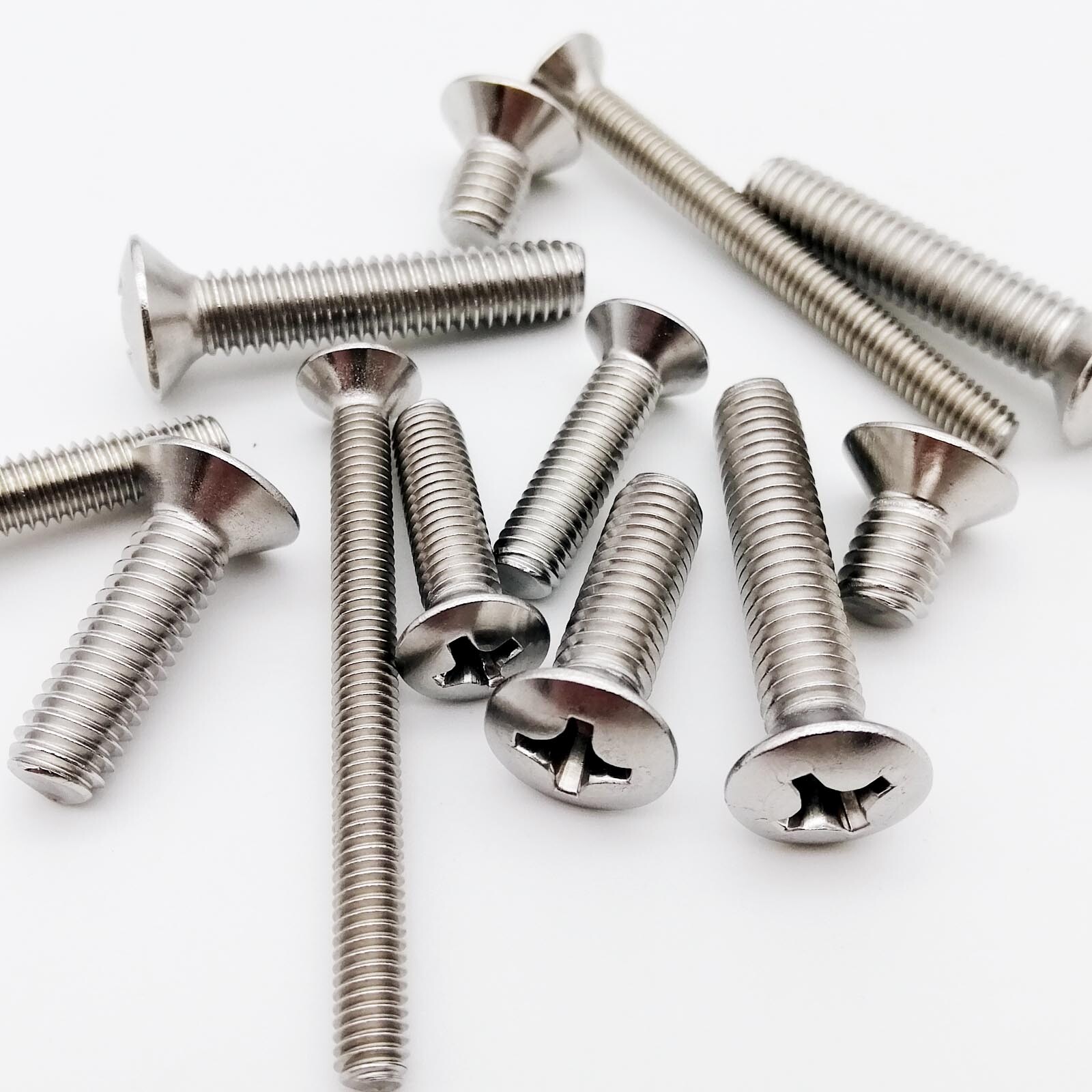 M2-M6 304 Stainless Steel Cross Phillips Half Raised Countersunk Head Screw Bolt