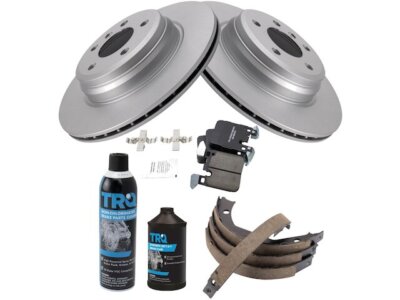 For 2017-2018 BMW 330i xDrive Brake Pad Rotor Shoe Drum Kit Rear 46835ZPTR
