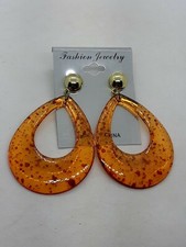 NEW Boho Geometric Teardrop Raindrop Acrylic Statement Earrings Hoop Dangle