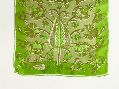 Vintage 1960s VERA Silk Scarf Neumann Rectangle Ladybug Birds Flowers Japan - Picture 5 of 7