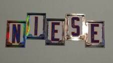 2009 JONATHON NIESE TOPPS FINEST AUTOGRAPH LETTER PATCH REF SET (N-I-E-S-E) /75