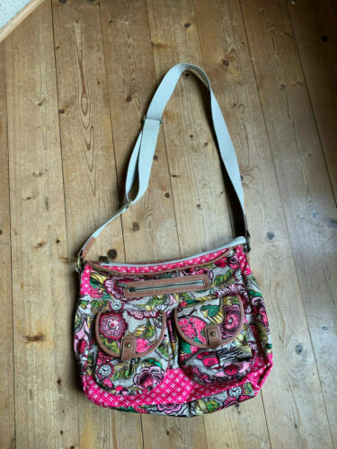 LUINO Boho Pattern Wood Bag Handtasche Tasche gold NEU