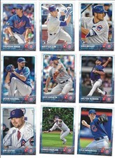 2015 Topps Series 2 Baseball 9 Cards Cubs Team Set