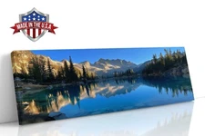 Blue Glass Sanctuary Mountain Canvas Print for Home Decor, Wall Decor Art Poster