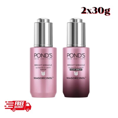 Pond's Bright Miracle Ultimate Clarity Day 30g + Night Serum Reduce Darkspot 30g