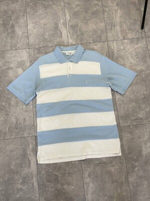 Yves Saint Laurent Blue & White Stripe Men's T-shirt YSL size L | eBay