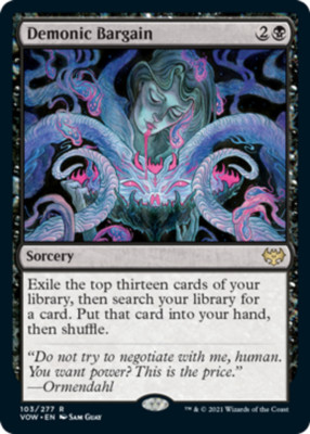 x1 Demonic Bargain - Foil R MTG Innistrad: Crimson Vow M/NM, English