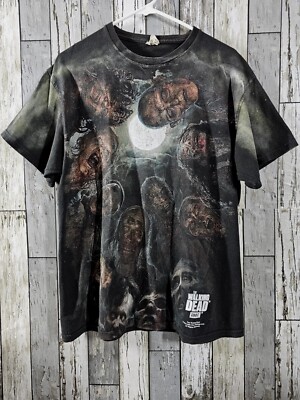 THE WALKING DEAD AMC Mega All Over Print Zombies 2015 Shirt Mens