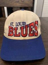 Vintage St. Louis Blues Apex One Spell Out Fitted 7 1/8 Blue Note Cap Hat