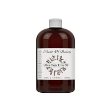 Clear emu oil 8 oz 100% pure ultra refined unscented filtered carrier oil skin