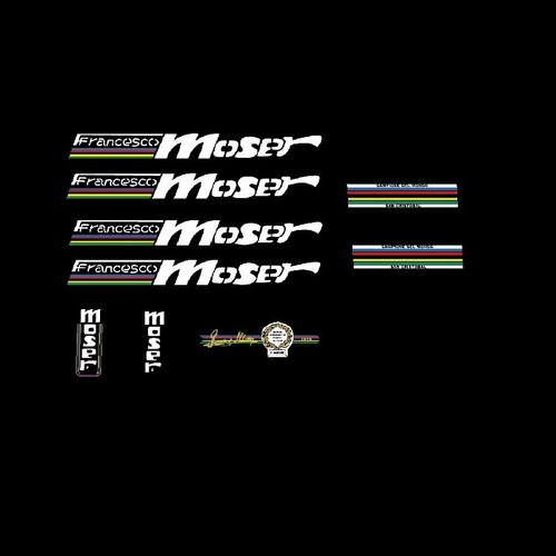 Francesco Moser Bicycle Decals, Stickers - White - n.16 | eBay
