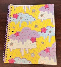 M Icecream spot yellow w cloud 100 page 10.5" x 8" Spiral Notebook - Ruled Line