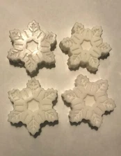Snow flake holiday christmas soap bars scented 3 pack 2oz each bar  By Joanndles
