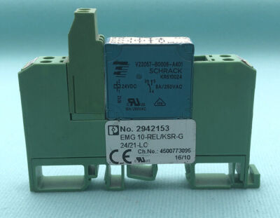 1PC Phoenix Relay V23057-B0006-A401 24V Schrack With No.2942153 Socket Relay EMG