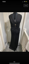 Prom dress size 14/16 brand new black with diamanté