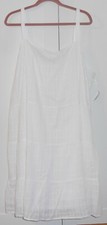 WOMEN'S OLD NAVY WHITE SLEEVELESS TIERED DOBBY MINI SWING DRESS - SIZE 4XLARGE