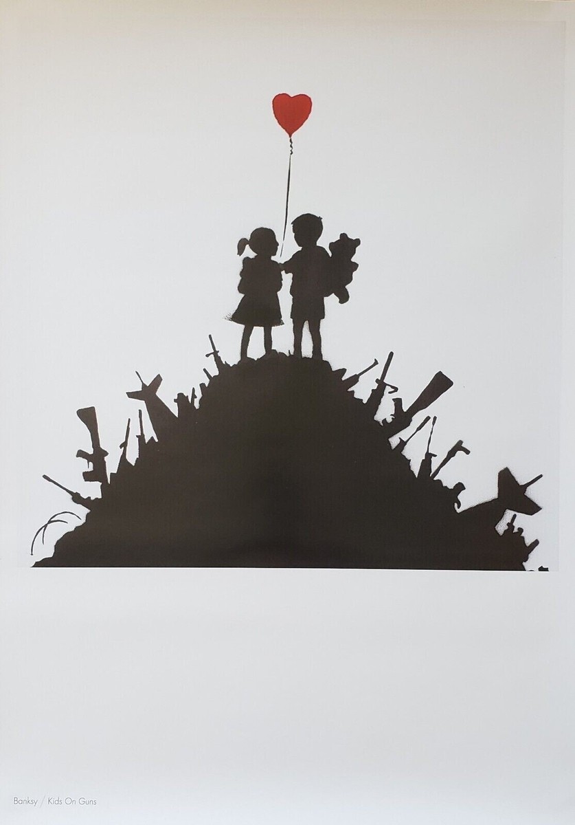 お値下げ　バンクシー　エスタンプリトグラフ バンクシー Banksy Kids on Guns エスタンプリトグラフ