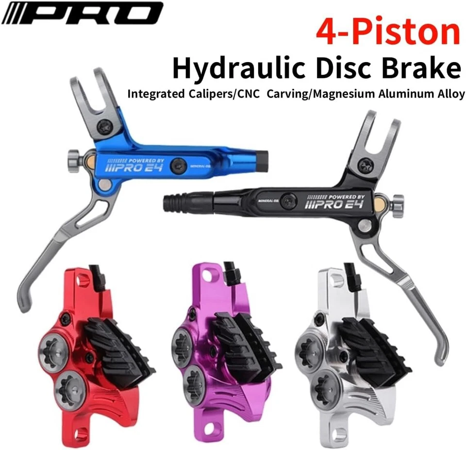 IIIPRO E4 Hydraulic Disc Brake 4-Piston Front & Separate Rear MTB Cycling 160mm - Image 3 of 4