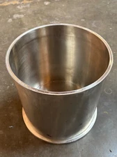 USED- 12"x12" Stainless Steel Sanitary Tri-Clamp Collection Pot w/ Welded Bottom