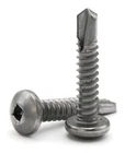 #8 Self Drilling Screws 410 Stainless Steel Square Drive Pan Head - Select Size