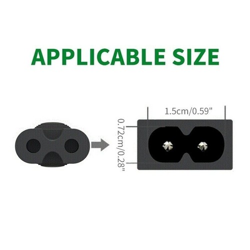 2-Prong AC Cord For Powermatic 2 II 3 3+ 2+ II+ III III+ PM-3 Cigarette Injector - Bild 6 von 6