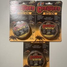 Zoo Med Creatures Eco Soil Compressed Expandable Coconut Fiber  3-PACK 