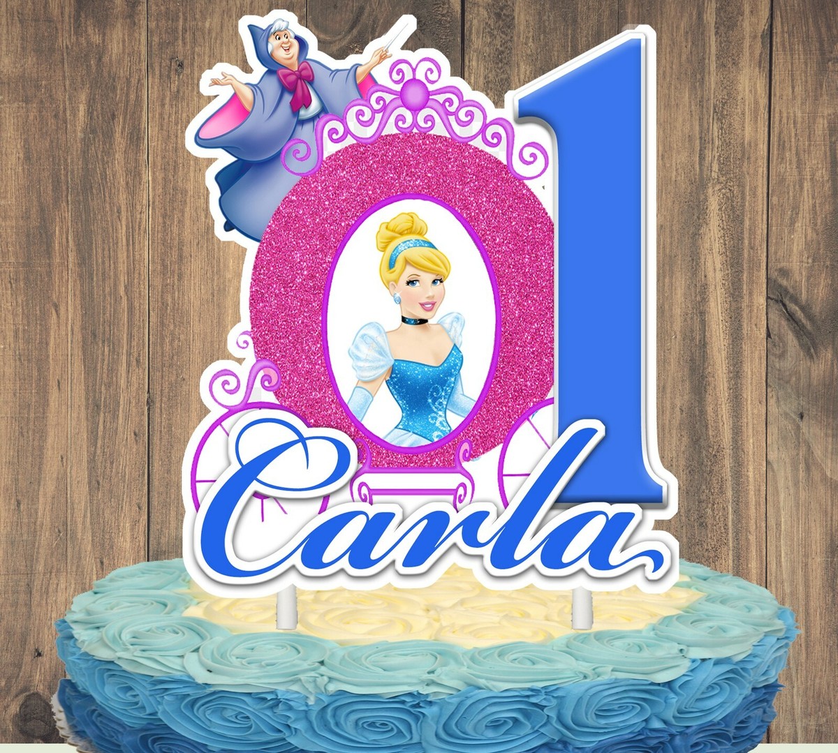 Princess Cinderella Cake Topper