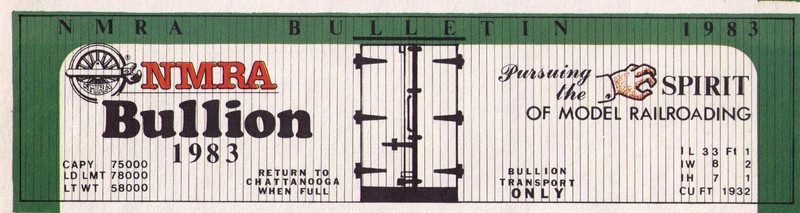 Gold Bullion, HOn3 or TT scale 40' boxcar NMRA #1983 printed cardstock sides