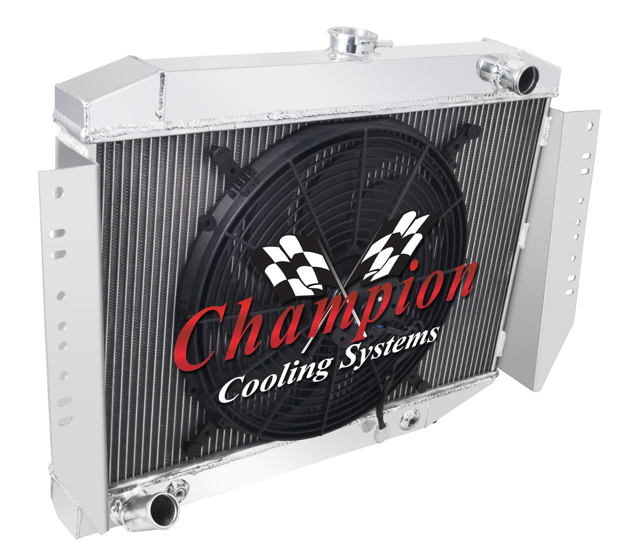 QR Champion 3 Row Radiator W/ 16 Fan for 1972 - 1979 Jeep Cherokee V8 Engine