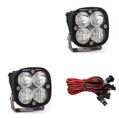 Baja Designs Squadron Sport Clear Driving/Combo LED Lights With Wiring Harness