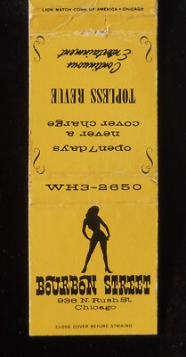 1970s SEXY STRIPPERs! Bourbon Street T0PLESS Revue 936 N. Rush St