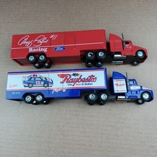 Racing Champions Nascar Transporter Semi Truck Lot Of 2 Ford Buick 1991 Vintage