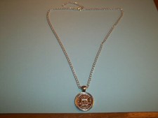 SIXPENCE COIN - SILVER CURB CHAIN - CASED PENDANT NECKLACE - 1947 to 1967
