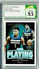 2020 -21 Panini Hoops Anthony Edwards Now Playing CSG 9.5
