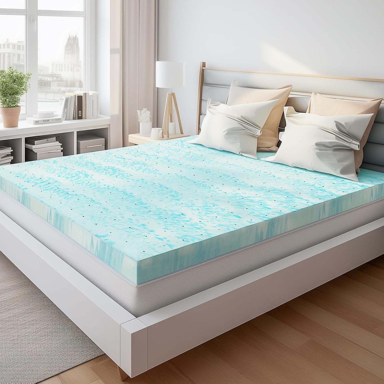 3 Inch Mattress Topper Twin Size, Gel Memory Foam Mattress Pad, Certipur-Us Cert