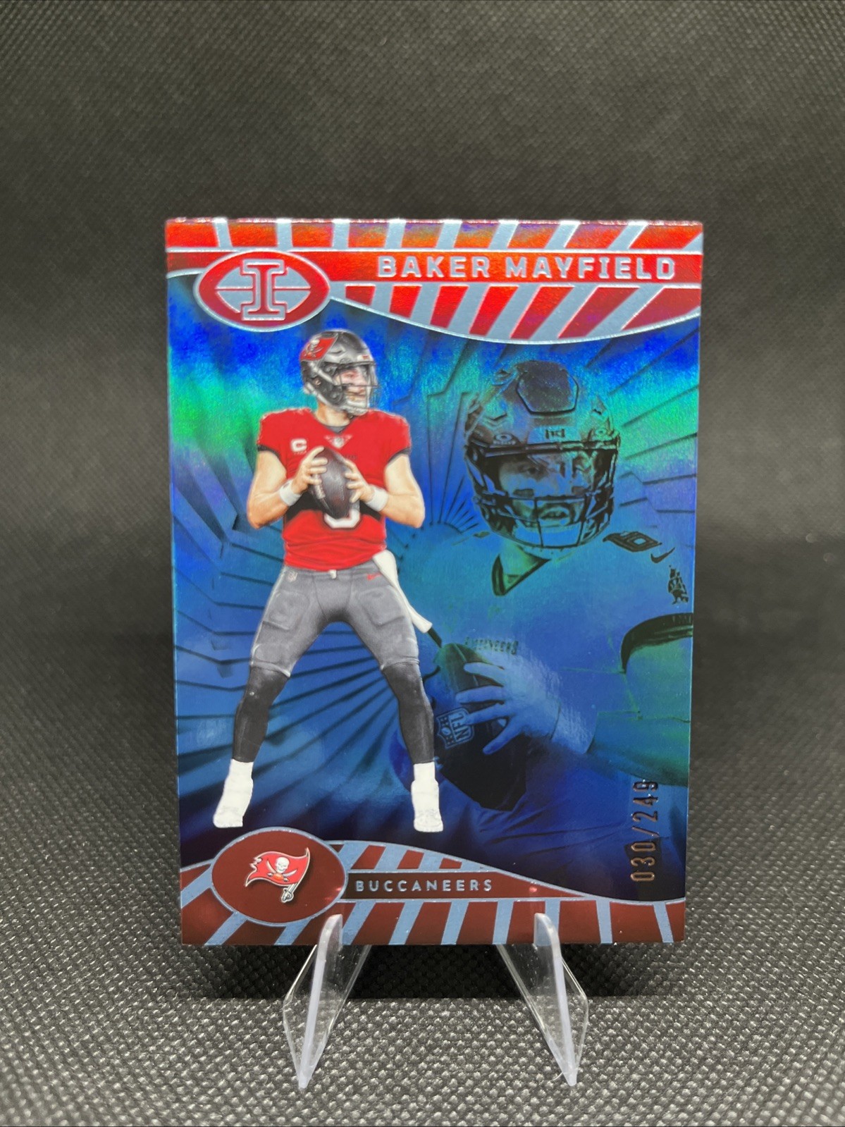2024 Illusions #84 Baker Mayfield Light Blue Trophy Collection /249 Tampa Bay