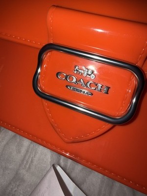 COACH CR287 Jelly Morgan Square Crossbody Bag/Miami Red/Brand New