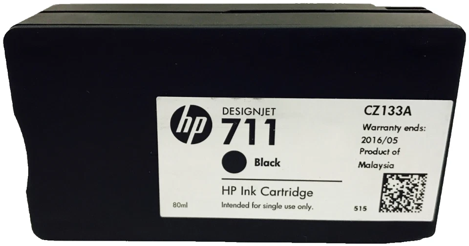 New Genuine HP 711 Black Ink Cartridge Designjet T520 [CZ133A] - Image 2 of 3