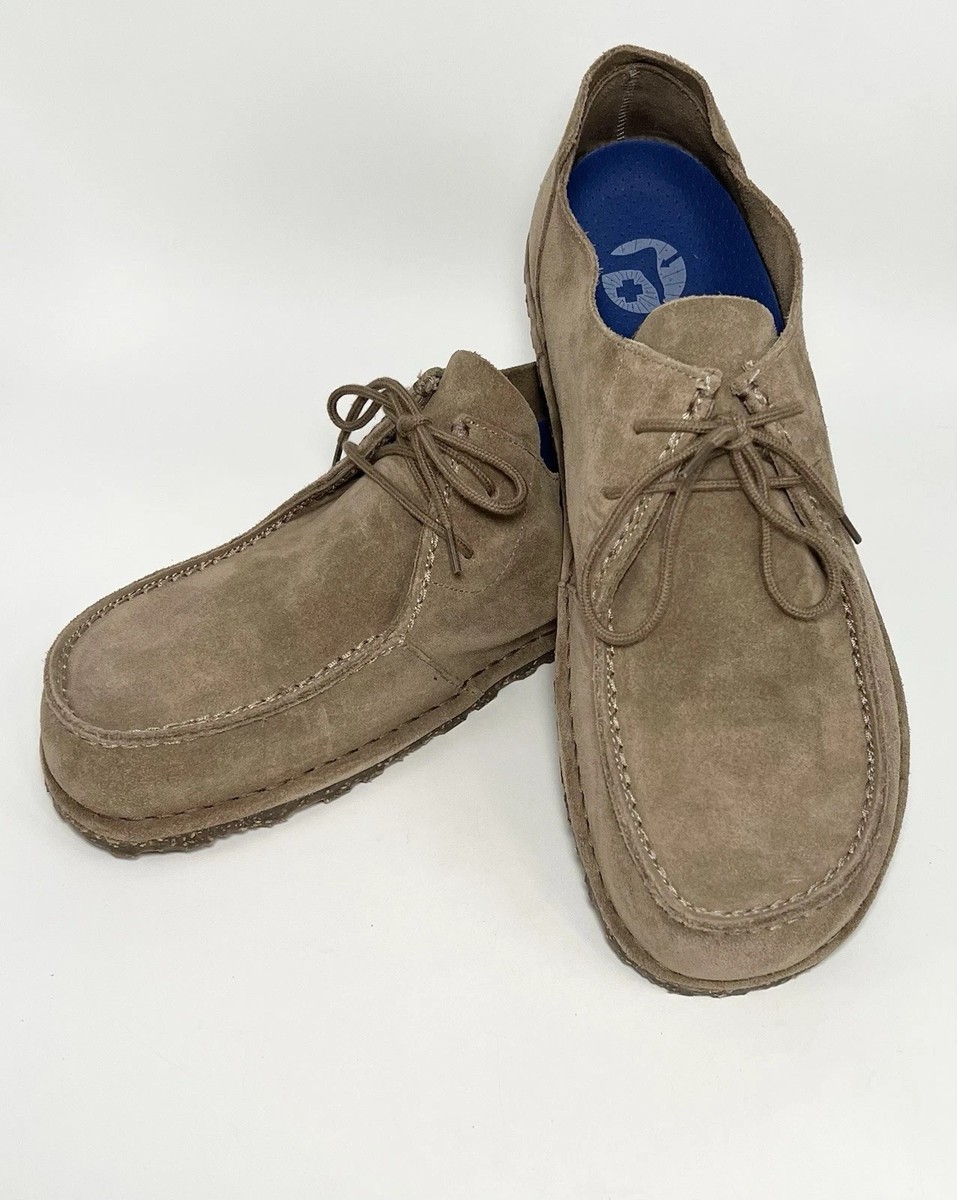 Birkenstock Mens Utti Lace Gray Taupe Suede Moccasin Size 12 REGULAR-NEW NO BOX! Utti Lace Suede Leather in Color Gray Taupe | BIRKENSTOCK US main image 3