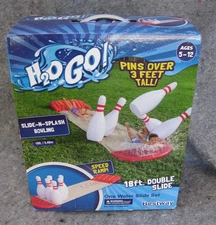 Bestway H2OGO Slide N Splash Bowling 18' Slide 3' Tall Pins Slip and Slide Water