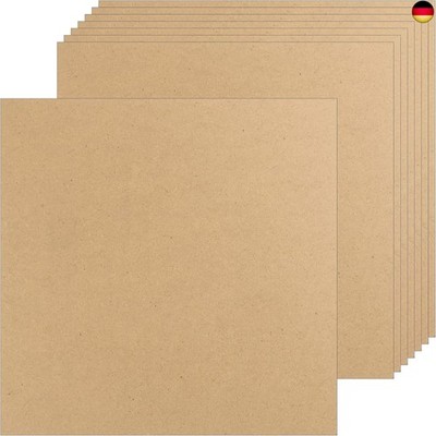 MDF Platten, 8Stk 30x30cm MDF Platte Holzplatten, 3mm Dünne Holzplatten, Holzbre