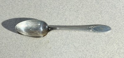 National Silver Co 1936 Three Silverplate Flatware Teaspoon Spoon Monogramed  LS