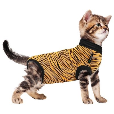 Suitical Recovery Suit Cat Tiger Print - Schutz Anzug für Katzen Heilkraft