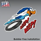 Road Runner BEEP! LOONEY TUNES DECAL STICKER TRUCK VEHICLE WINDOW CARTOON