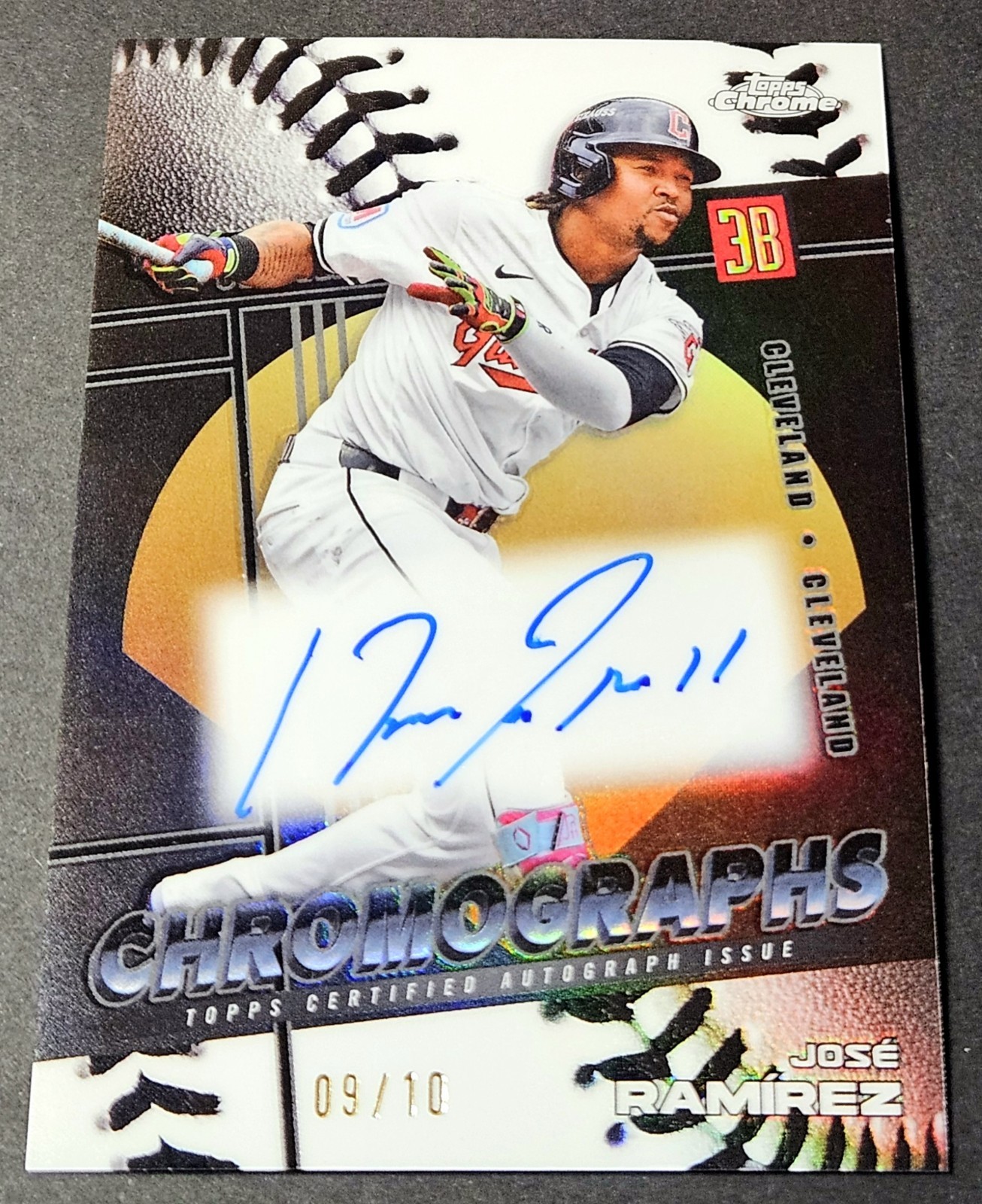 2025 Topps Chrome Black /10 Auto Chromographs Jose Ramirez Autograph #CHR-JRA 