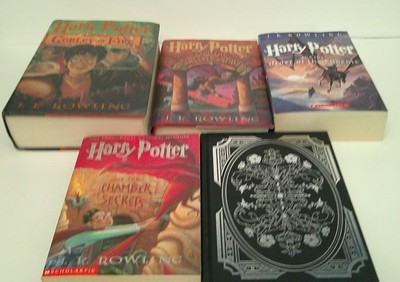 Lot of 4 Harry Potter Hardcover and Softcover Books Plus Undated Reading Planner
